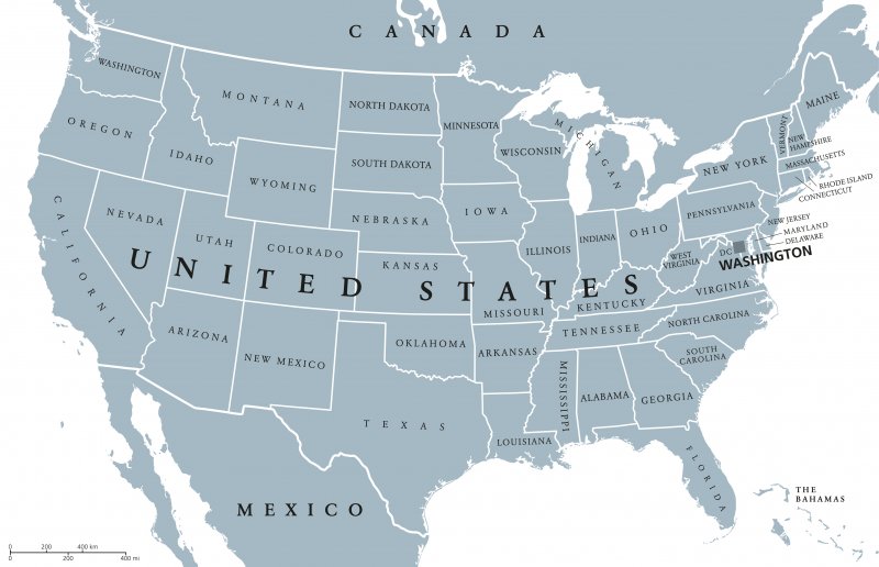 Map of the United States of America